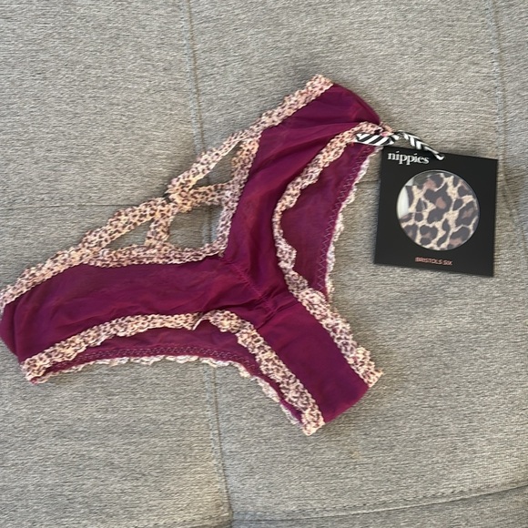 Bristols Six: Cage Cheeky Panty with Coordinating Nippies – Flirty Cut-Out Linge - Picture 6 of 6